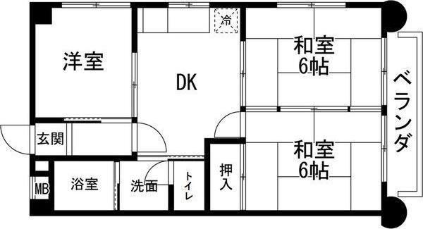 シャルマンフジ武庫之荘壱番館 間取り図画像