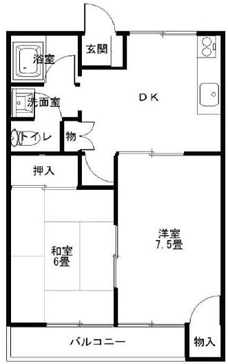 ビューハイツ 間取り図画像
