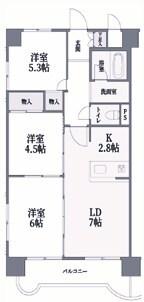 サンプラザ本山南 間取り図画像