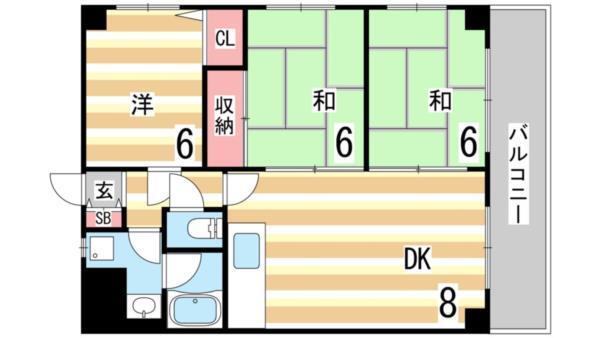 フォーラム城ヶ岡壱番館 間取り図画像