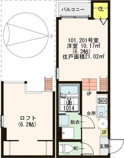 グランディオーソ姫島 間取り図画像