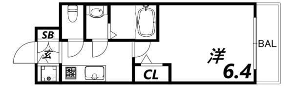 エスリード大阪セレスティア 間取り図画像