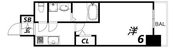 エスリード大阪セレスティア 間取り図画像