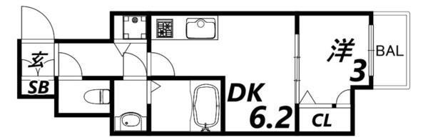 エスリード大阪セレスティア 間取り図画像