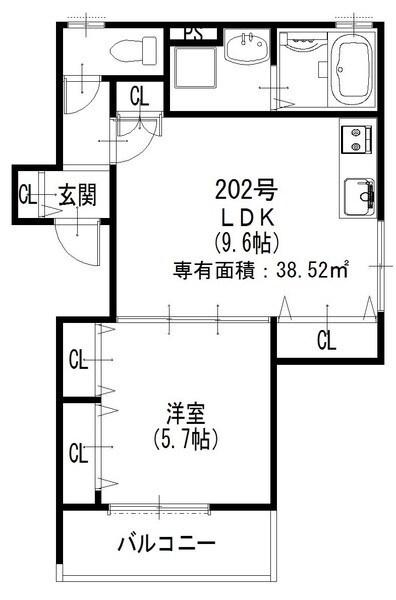 クリエオーレ大物町 間取り図画像