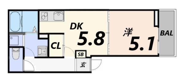 Hブランド尼崎 間取り図画像