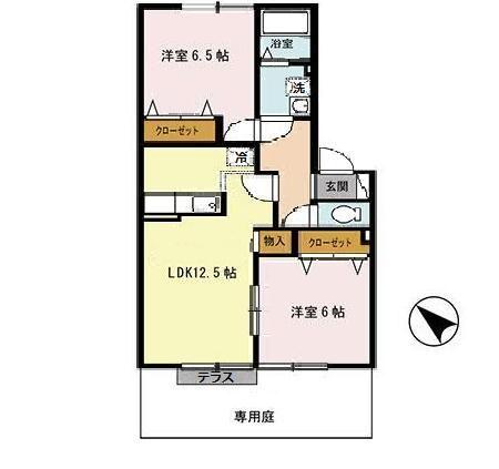 メロディーヒルズ　Ｂ 間取り図画像