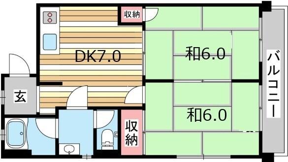 森南コーポ 間取り図画像