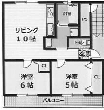 高津橋農住団地B棟 間取り図画像