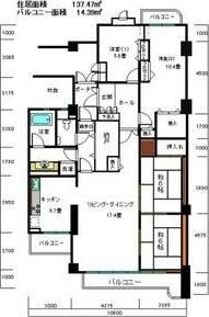 白鷹松下町マンション 間取り図画像