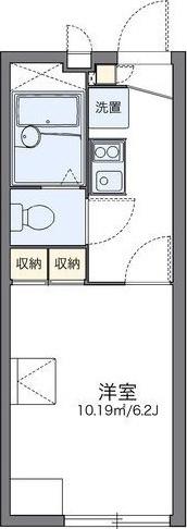 レオパレスニュー猪名寺 間取り図画像