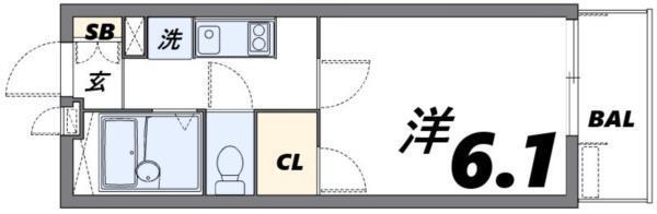 レオパレス武庫南 間取り図画像
