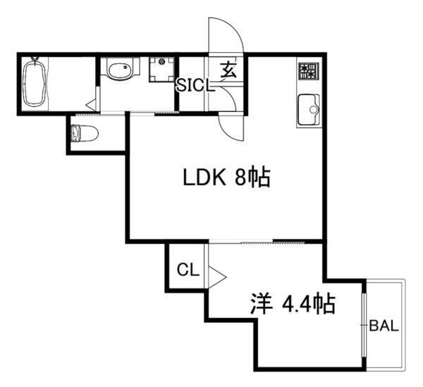 H-maison出来島II 間取り図画像