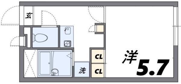 レオパレスカリヨ尼崎 間取り図画像