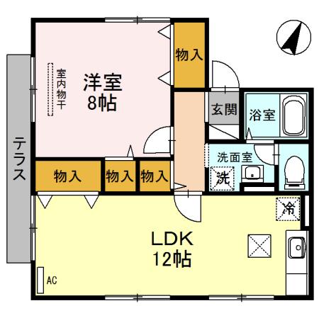 リバーサイド若林 間取り図画像