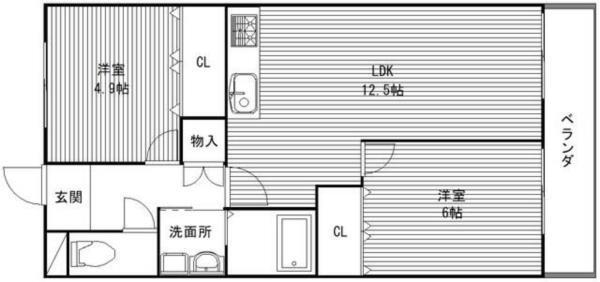 デュオ立花 間取り図画像
