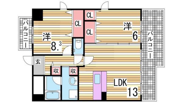 パレセゾン 間取り図画像