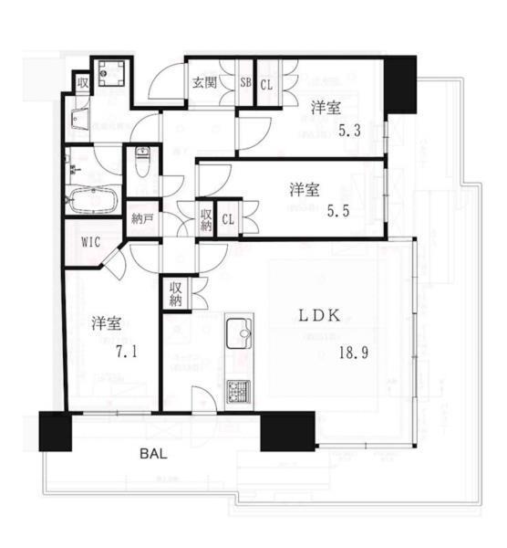 プラウドタワー神戸垂水 間取り図画像