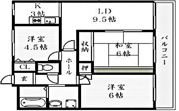 フレイグラント坂山 間取り図画像