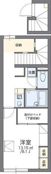 レオパレス東園田II 間取り図画像