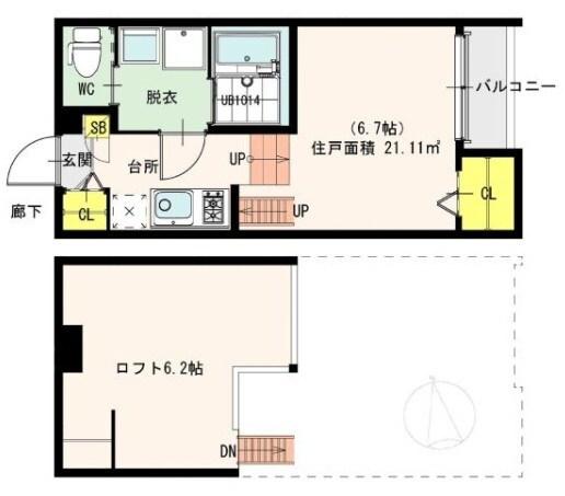 OKエステート竹島 間取り図画像