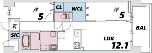 スプランディッド大阪NAMBA LINE（旧スプランディッドXI（イレブン）） 間取り図画像