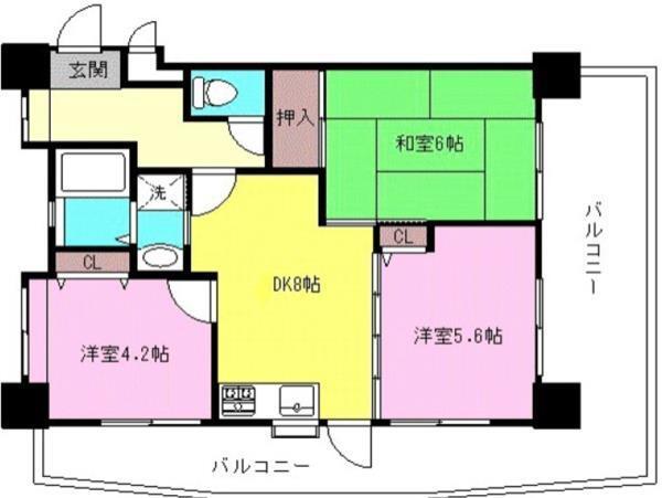 リブコート尼崎中央 間取り図画像