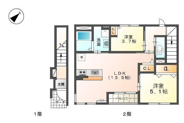 ヴェルジュ 間取り図画像