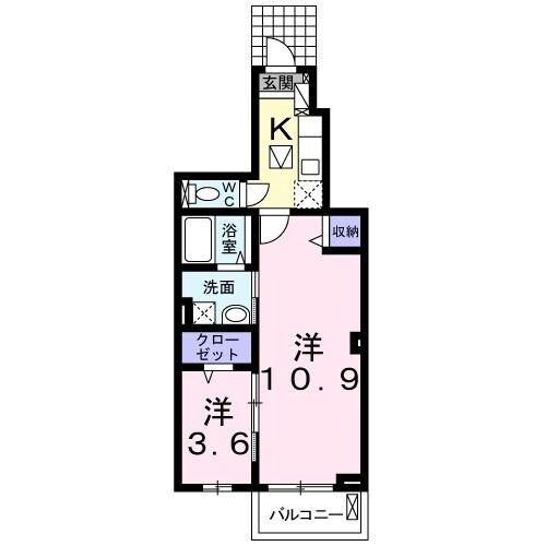 ディアコート口酒井　参番館 間取り図画像