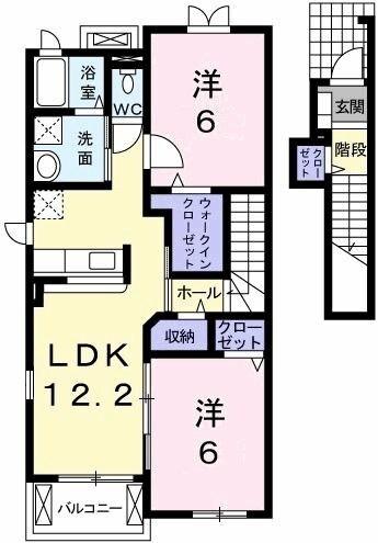 コージーコート朝霧II番館 間取り図画像