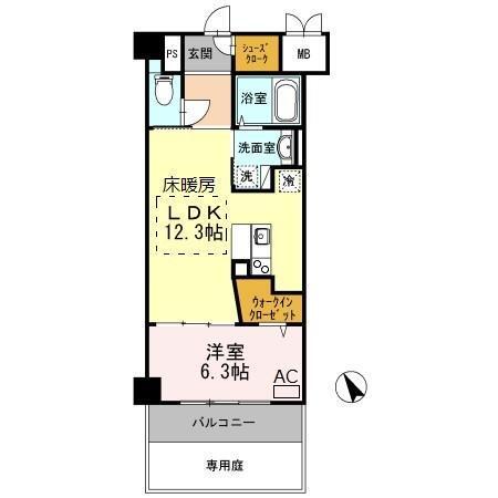 COCO MARINI 間取り図画像