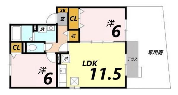 ライフランドスケープ　A棟 間取り図画像
