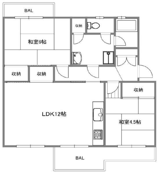大久保東第団地81号棟 間取り図画像