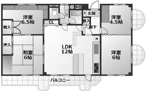 舞子台サニーハイツ 間取り図画像