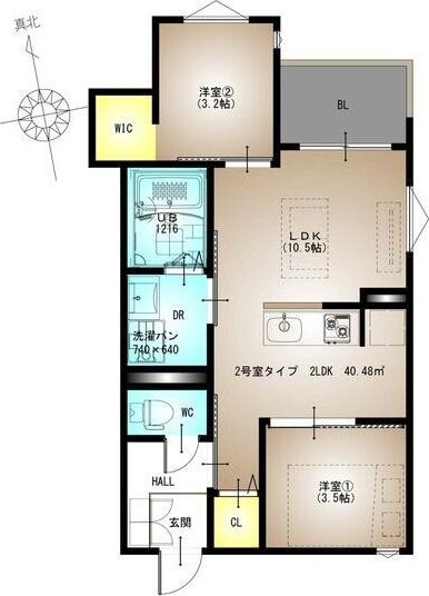 REGALEST La Nauage 武庫川 間取り図画像