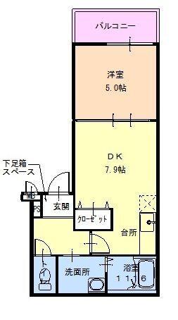 フジパレス１０４０立花 間取り図画像