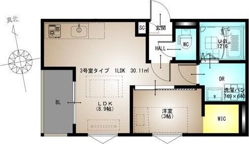 REGALEST La Nauage 武庫川 間取り図画像