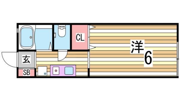 西舞子グリーンハウス 間取り図画像