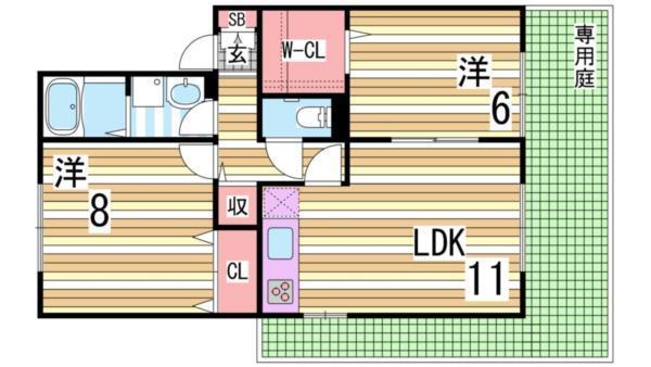 ラフィーネ二ッ屋 間取り図画像