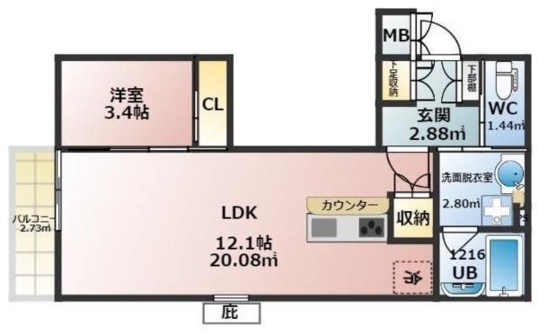 リファインド武庫川II 間取り図画像