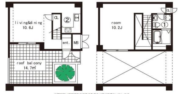 シャンブル杭瀬 間取り図画像