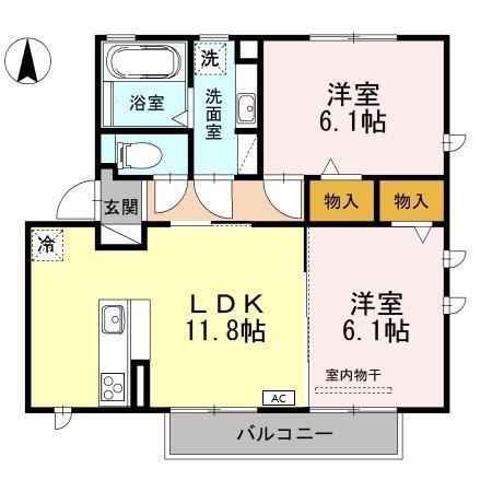 カトレア（201） 間取り図画像