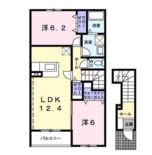 飛鶴Ｂ（203） 間取り図画像