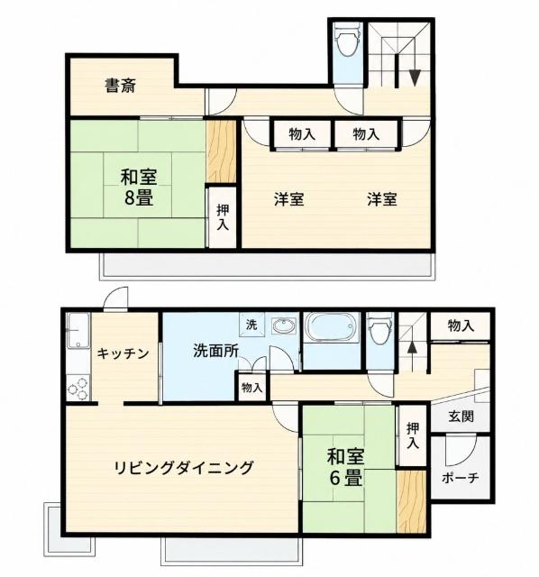 若宮S貸家Ⅲ 間取り図画像