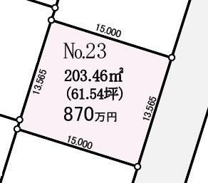 区画図（※図面と現況に相違がある場合には現況有姿とします）