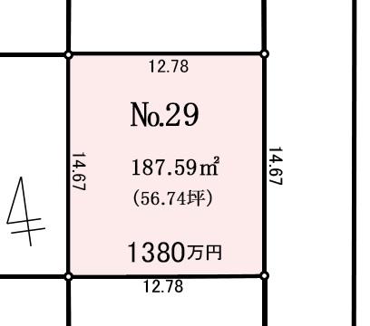 区画図（※図面と現況に相違がある場合には現況有姿とします）