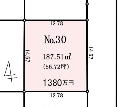 区画図（※図面と現況に相違がある場合には現況有姿とします）