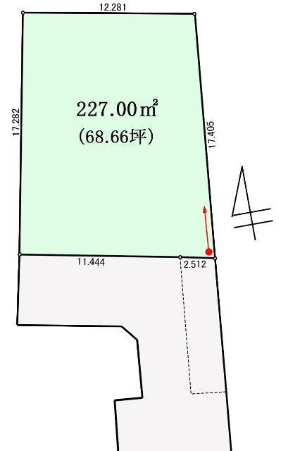 区画図（※図面と現況に相違がある場合には現況有姿とします）