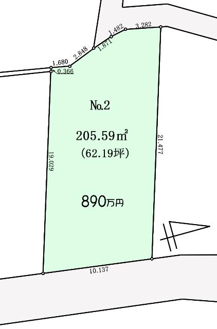 区画図（※図面と現況に相違がある場合には現況有姿とします）