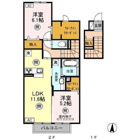 ハーモニーテラス（203） 間取り図画像